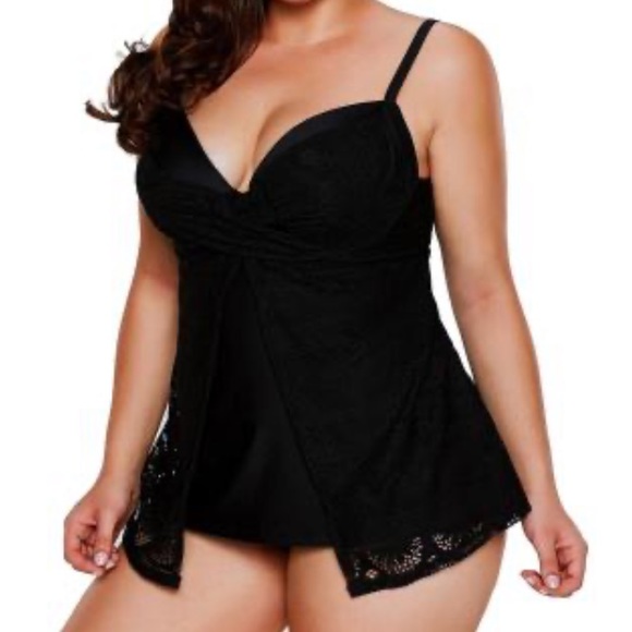 Boutique Other - Sexy Black Lace Tankini Swim Suit